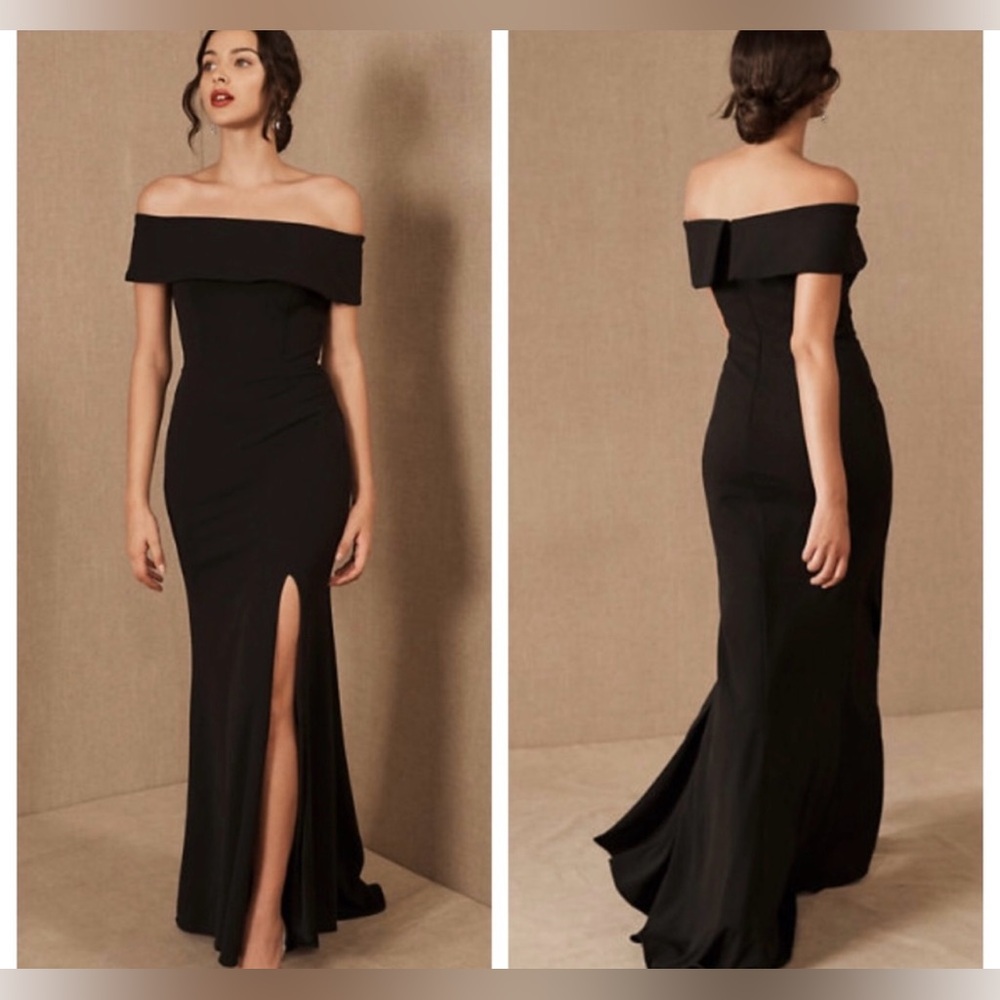 NWT BHLDN Delice off the shoulder dress black size 6